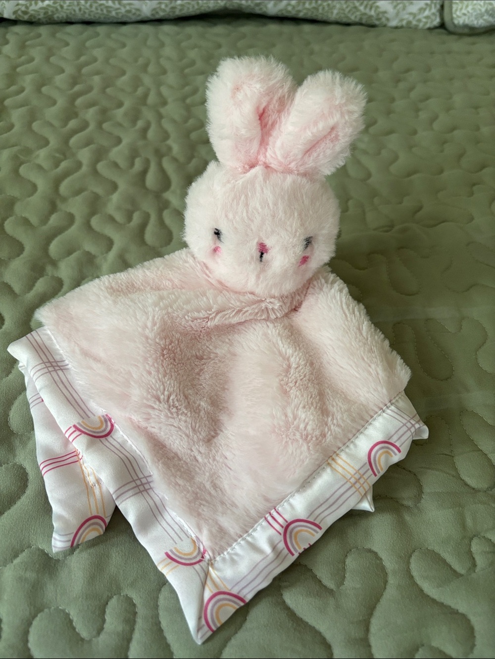 Parent’s Choice Pink Bunny Lovey Security Blanket Soft Cuddly